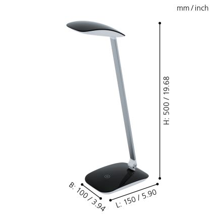 Eglo - Hämardatav LED-laualamp LED/4,5W/USB