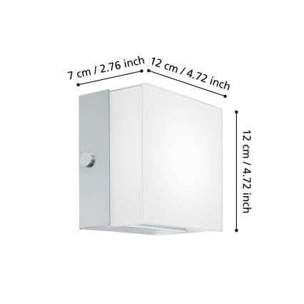 Eglo 95747 - LED seinavalgusti ALEA 2 LED/3,7W/230V