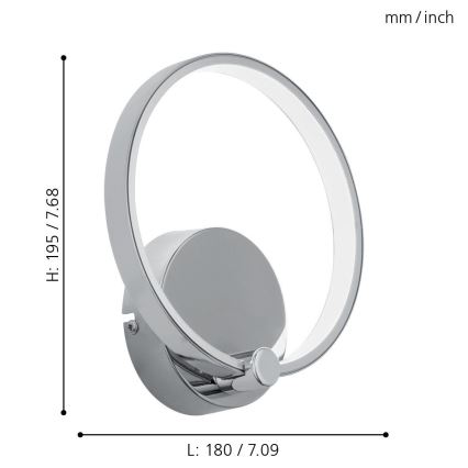 Eglo - LED-seinavalgusti LED/5W/230V