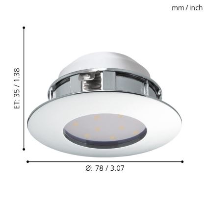 Eglo - LED sissepaigaldatav laevalgusti LED/4,9W/230V