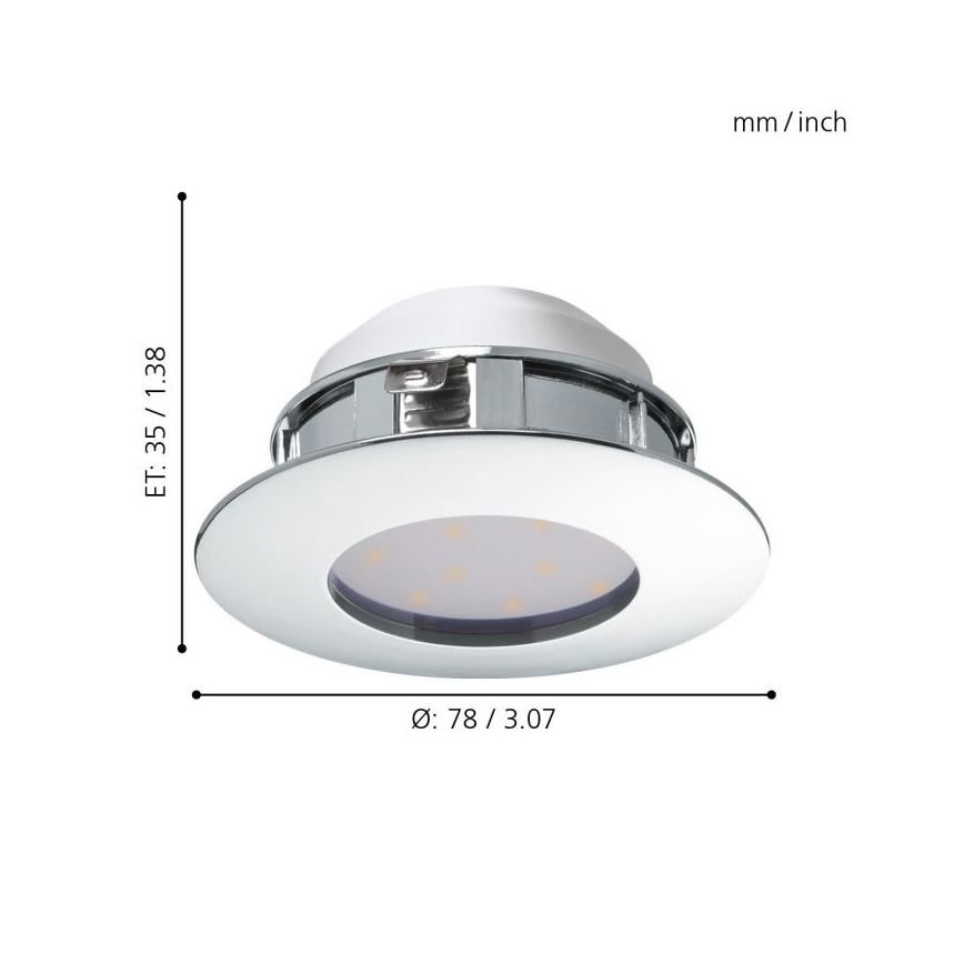 Eglo - KOMPLEKT 3x LED ripplaevalgusti PINEDA 1xLED/4,9W/230V