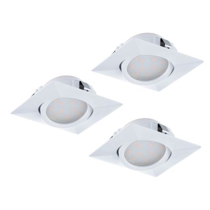 Eglo - komplekt 3x lae sisse paigaldatav LED-valgusti PINEDA LED/4,9W/230V