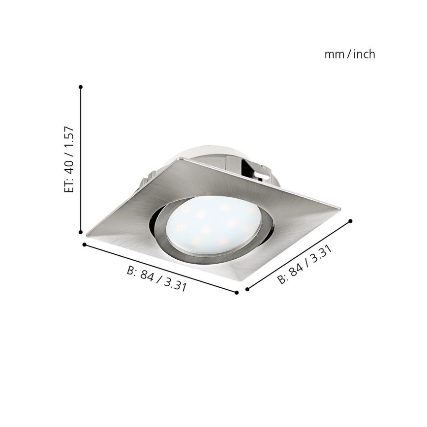 Eglo - KOMPLEKT 3x LED ripplaevalgusti PINEDA 1xLED/4,9W/230V