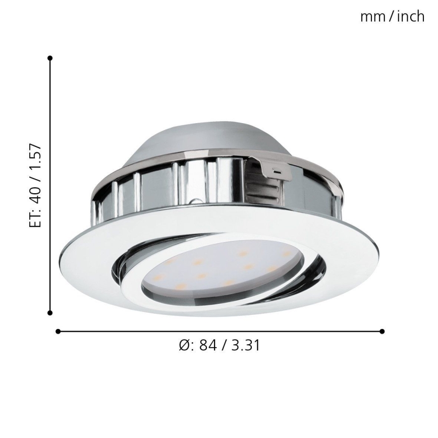 Eglo - KOMPLEKT 3x LED ripplaevalgusti PINEDA 1xLED/4,9W/230V