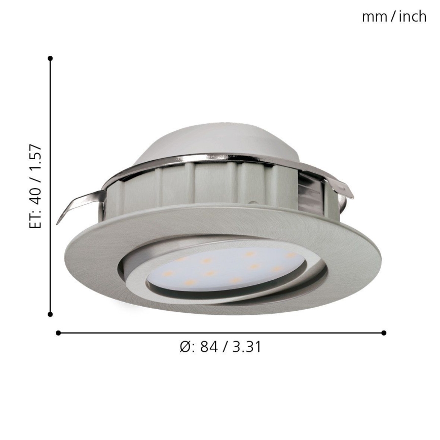 Eglo - Komplekt 3x LED süvistatav laevalgusti PINEDA LED/6W/230V