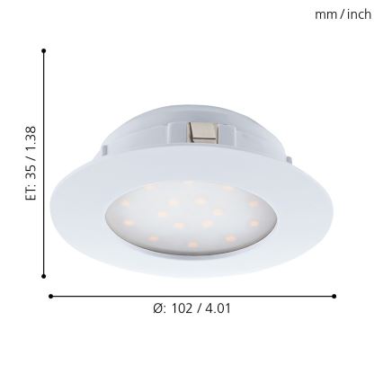Eglo - LED ripplaevalgusti 1xLED/11W/230V