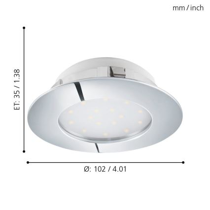 Eglo - LED ripplaevalgusti 1xLED/12W/230V