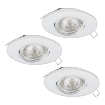 Eglo 95895 - KOMPLEKT 3x LED Süvistatav valgusti PENETO 1 1xGU10-LED/3W/230V