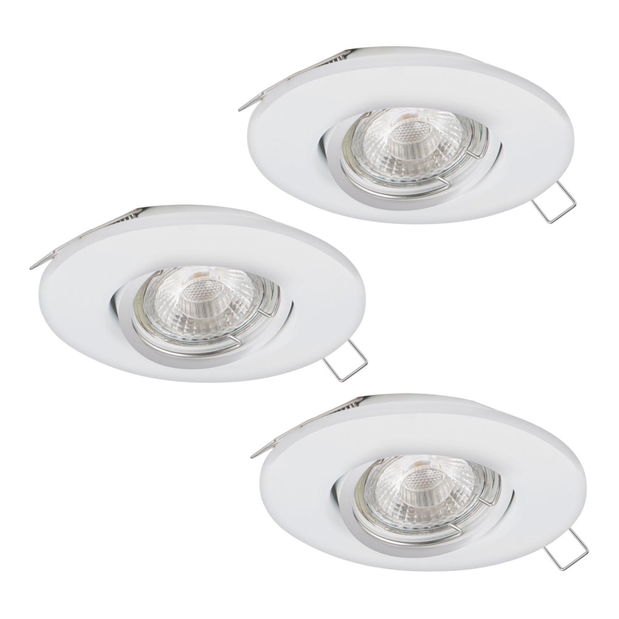 Eglo 95895 - KOMPLEKT 3x LED Süvistatav valgusti PENETO 1 1xGU10-LED/3W/230V