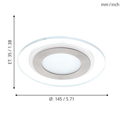 Eglo - LED ripplaevalgusti 1xLED/11W/230V