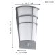 Eglo - Anduriga LED-seinavalgusti õue 2xLED/2,5W