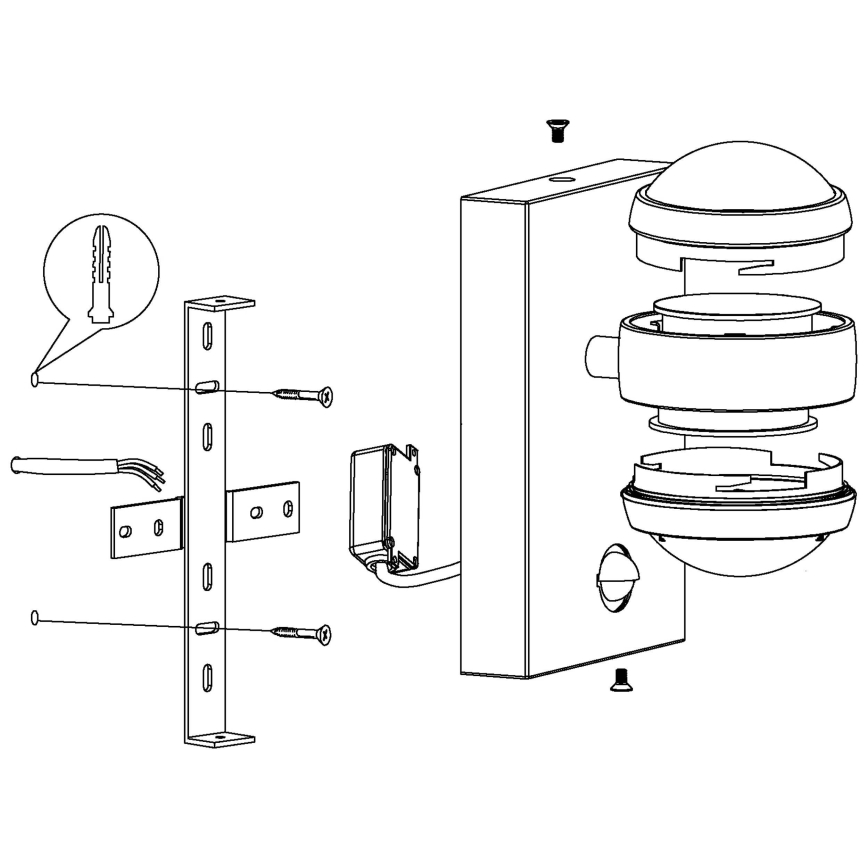 Eglo 96019 - LED-välisseinavalgusti liikumisanduriga SESIMBA 1 2xLED/3,7W IP44