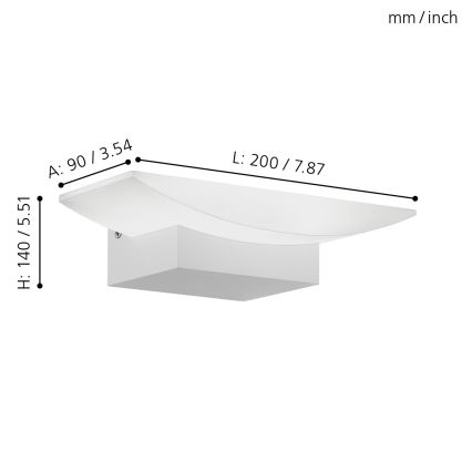 Eglo - LED-seinavalgusti 1xLED/5.5W/230V