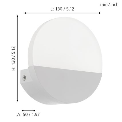 Eglo - LED-seinavalgusti 1xLED/4.5W/230V