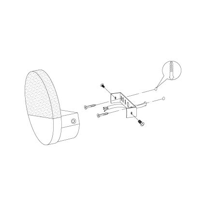Eglo - LED-seinavalgusti 1xLED/4.5W/230V