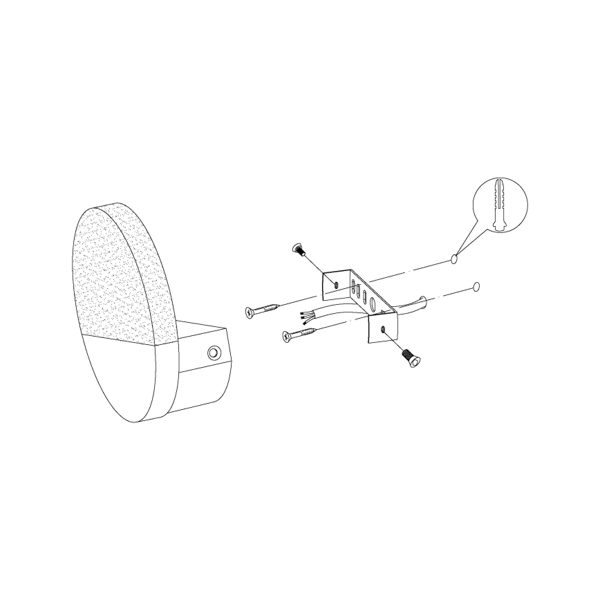 Eglo - LED-seinavalgusti 1xLED/4.5W/230V