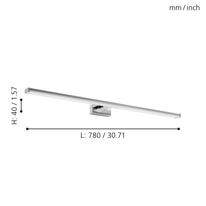 Eglo - LED Valgusti vannituppa LED/14W/230V 4000K 78 cm IP44
