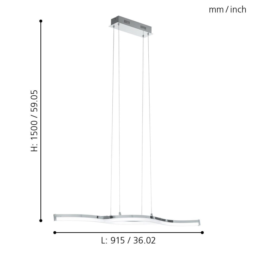 Eglo 96101 - LED-lühter LASANA 2 2xLED/10.5W/230V