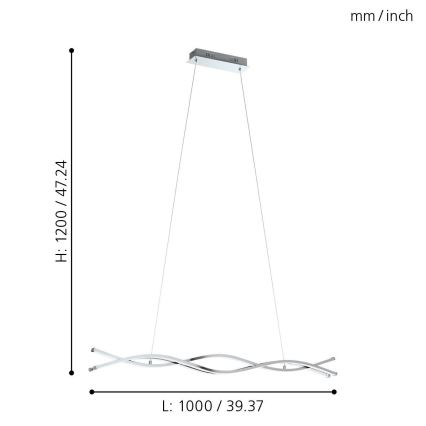 Eglo - LED-lühter 3xLED/13W/230V