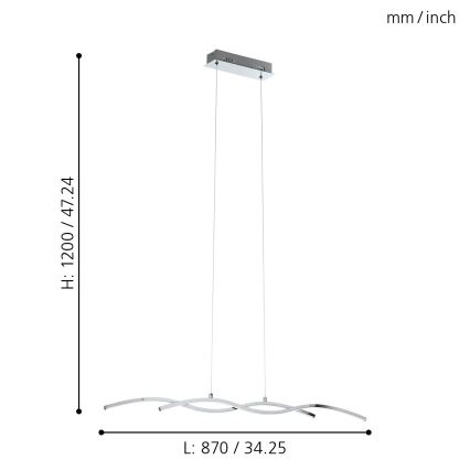 Eglo - LED-lühter 2xLED/9W/230V