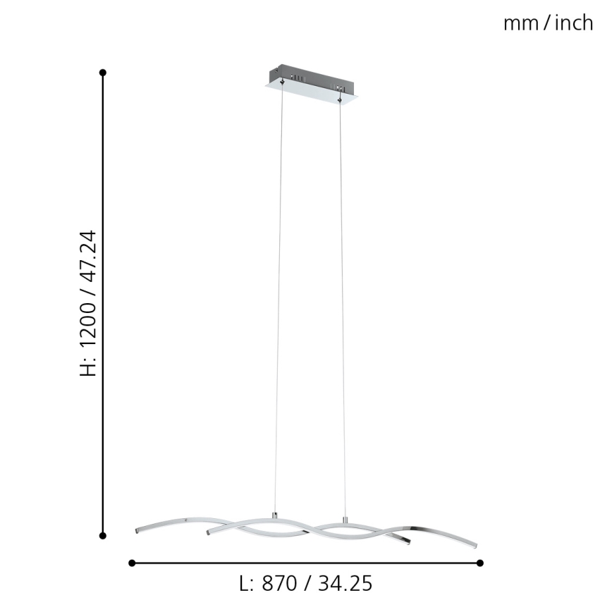 Eglo - LED-lühter 2xLED/9W/230V