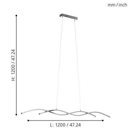 Eglo - LED-lühter 2xLED/14W/230V