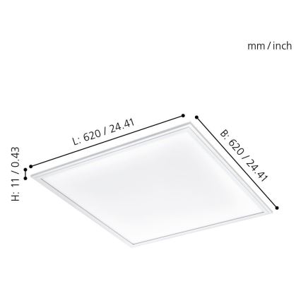 Eglo - LED laepaneel LED/40W/230V