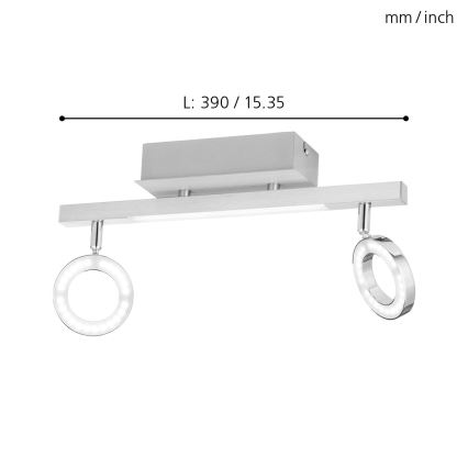 Eglo - Kohtvalgusti 2xLED/3,2W + LED/3,3/230V