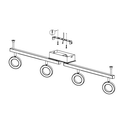 Eglo - Kohtvalgusti 4xLED/3,2W + 2xLED/3,3/230V