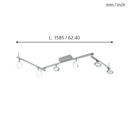 Eglo - Kohtvalgusti 6xLED/3.2W + 3xLED/3.3/230V