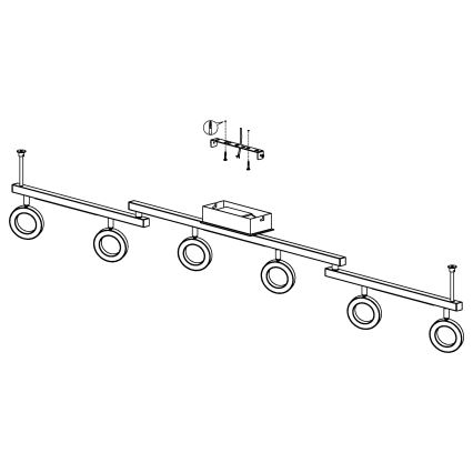 Eglo - Kohtvalgusti 6xLED/3.2W + 3xLED/3.3/230V