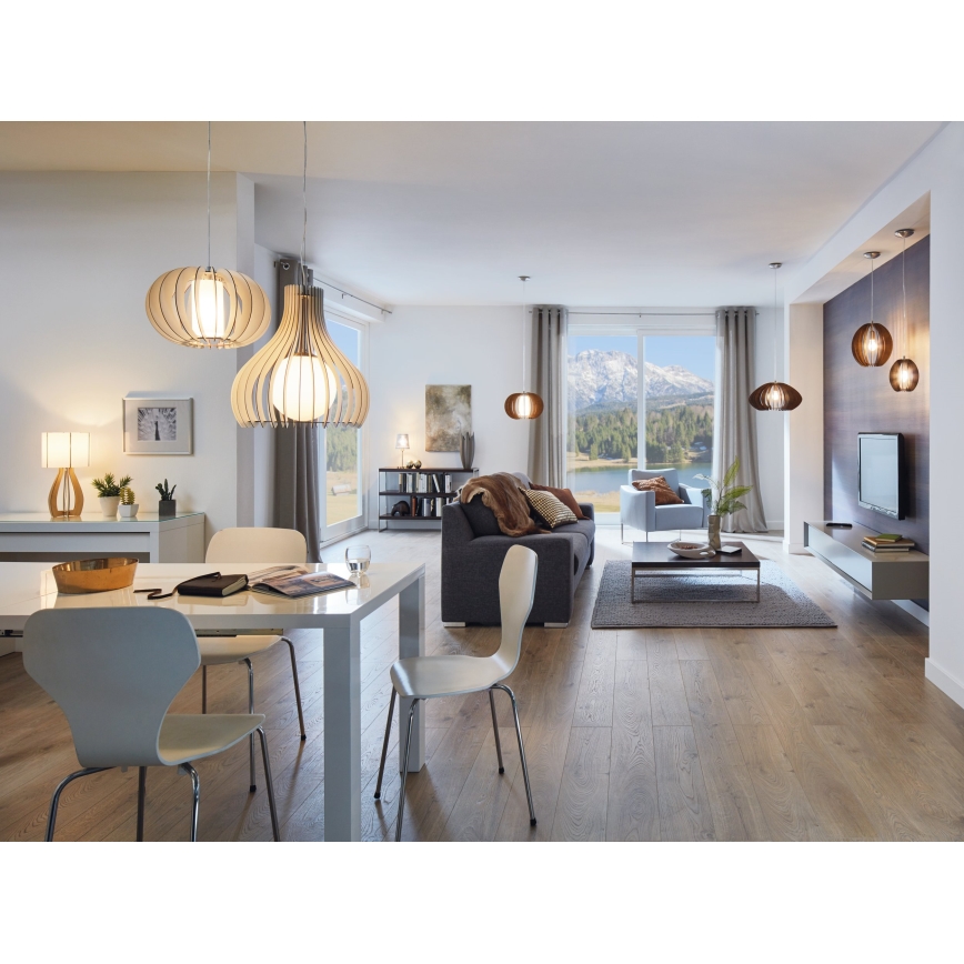 Eglo 96211 - TINDORI kaabliga rippvalgusti 1xE27/60W/230V, läbimõõt 50 cm, valge