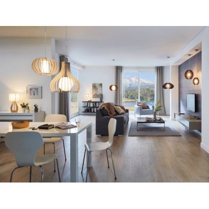 Eglo 96211 - TINDORI rippvalgusti kaabliga 1xE27/60W/230V, läbimõõt 50 cm, valge