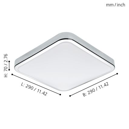 Eglo - LED vannitoa laevalgusti LED/16W/230V IP44