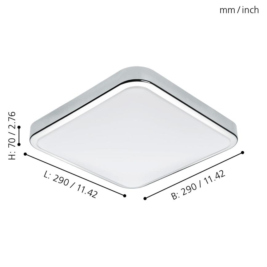 Eglo 96229 - LED Vannitoavalgusti MANILVA LED/16W/230V IP44
