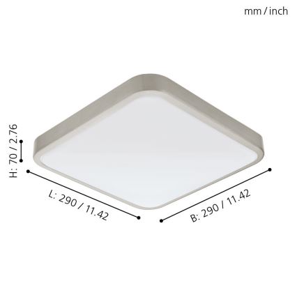 Eglo 96231 - LED-vannitoa laevalgusti MANILVA LED/16W/230V IP44
