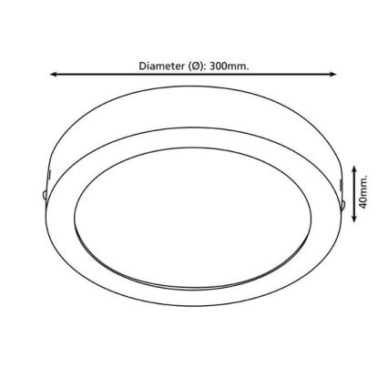 Eglo 96246 - LED-vannitoa valgusti FUEVA 1 LED/22W/230V IP44 läbimõõt 30 cm