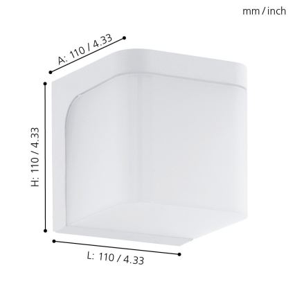 Eglo - LED Väli seinavalgusti LED/4,9W/230V IP44