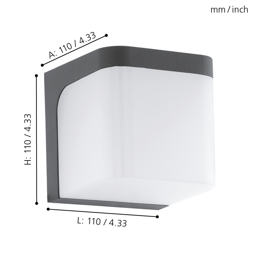 Eglo - LED Väli seinavalgusti LED/4,9W/230V IP44