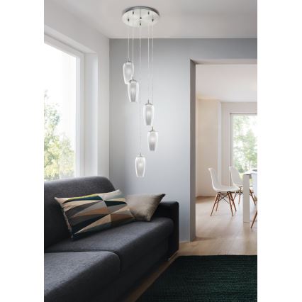 Eglo 96345 -  LED lühter juhtmega FARSALA 5xG9/2.5W/230V