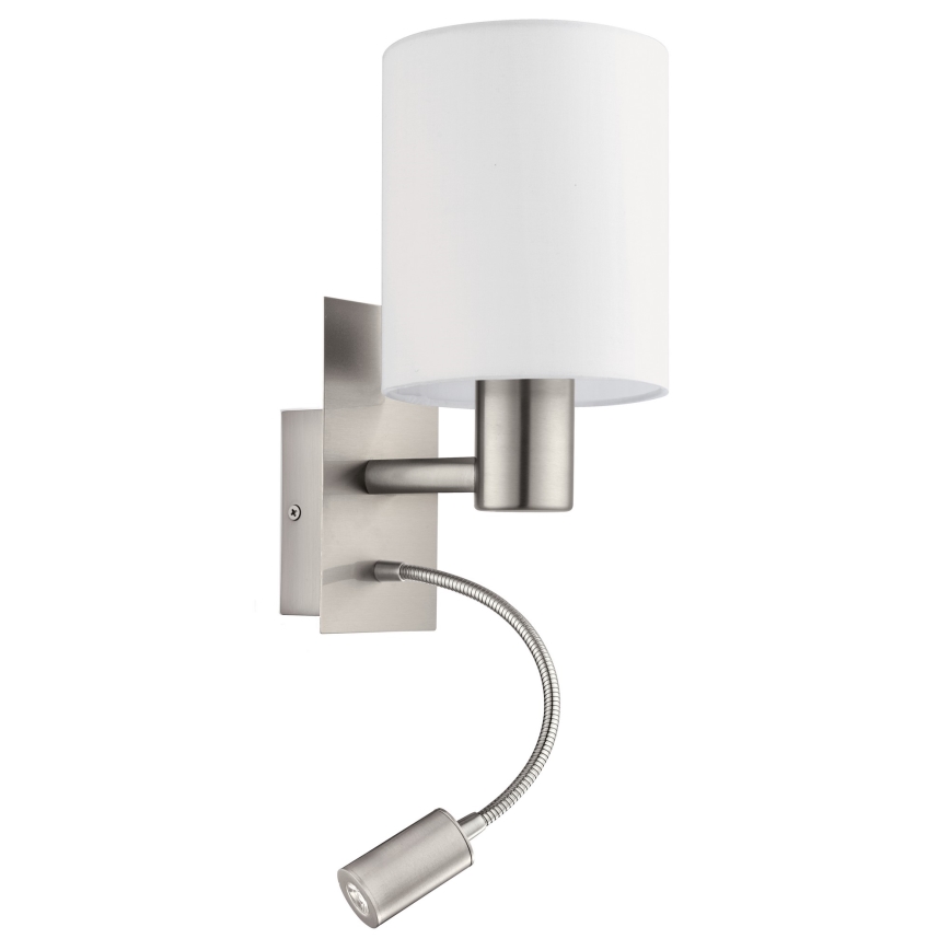Eglo - LED Paindlik lamp 1xE27/40W+LED/3.8W valge