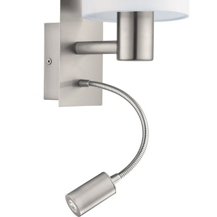 Eglo - LED Paindlik lamp 1xE27/40W+LED/3.8W valge