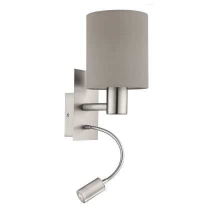 Eglo - LED Paindlik valgusti 1xE27/40W+LED/3,8W taupe