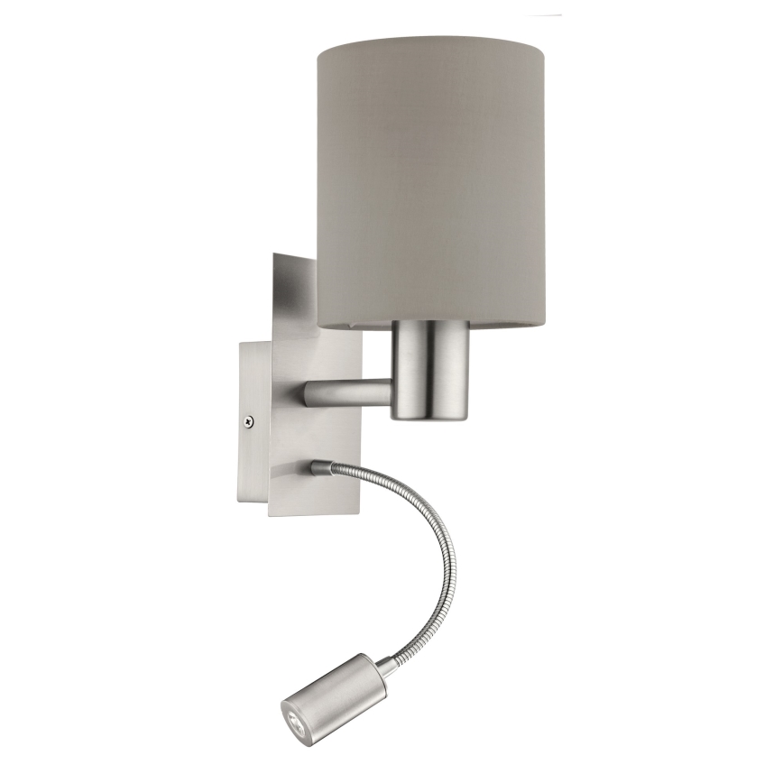 Eglo - LED Paindlik valgusti 1xE27/40W+LED/3,8W taupe