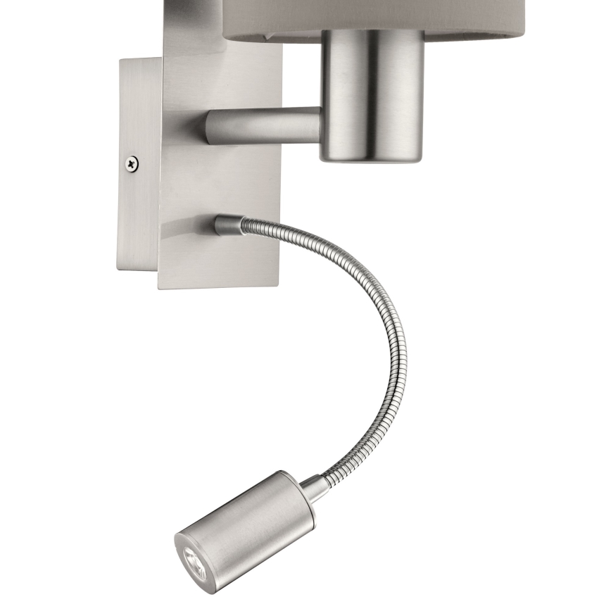 Eglo - LED Paindlik valgusti 1xE27/40W+LED/3,8W taupe