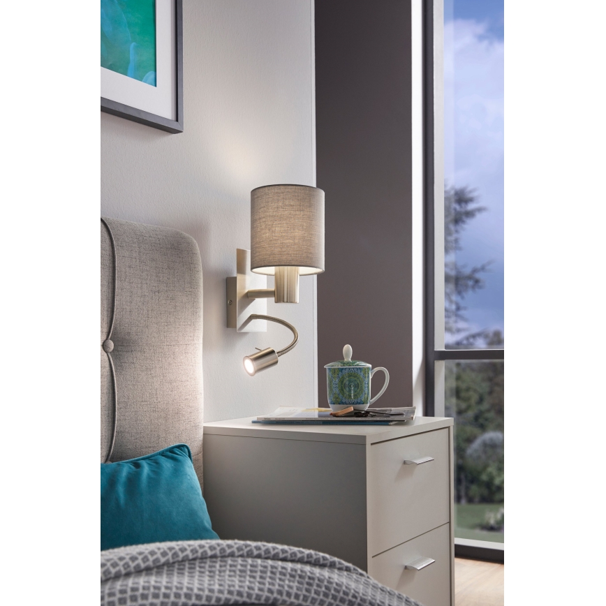 Eglo - LED Paindlik lamp 1xE27/40W+LED/3,8W hall