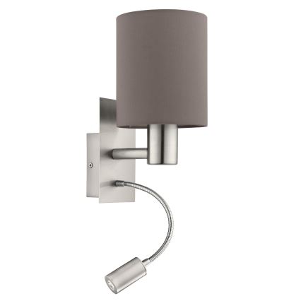 Eglo - LED Paindlik lamp 1xE27/40W + LED/3.8W hall