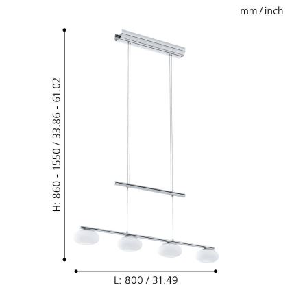 Eglo - LED lühter 4xLED/4,5W/230V