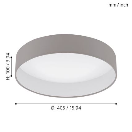 Eglo - hämardatav LED-laelamp LED/18W/230V