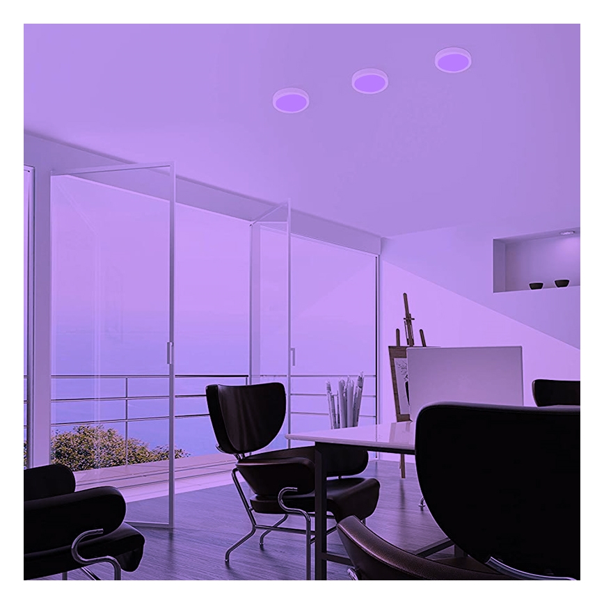 Eglo - LED RGBW hämardatav laelamp FUEVA-C LED/15,6W/230V Bluetooth läbimõõt 22,5 cm